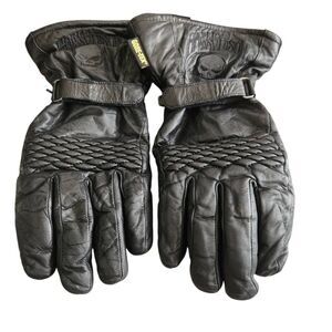 Harley‎ Davidson Gloves Mens XL Leather Padded Punisher Skull Biker Motorcycle